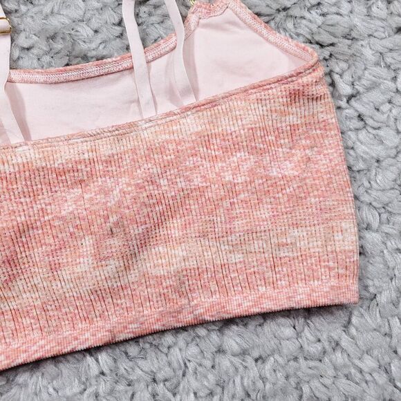 READ Aerie Seamless Ring Longline Bralette Beach Peach Pink Stretch Size Small - Picture 11 of 11